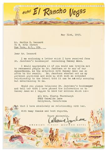 Dunham, Katherine (1909-2006) Large Archive of Material from her Attorney, circa 1951-1953.